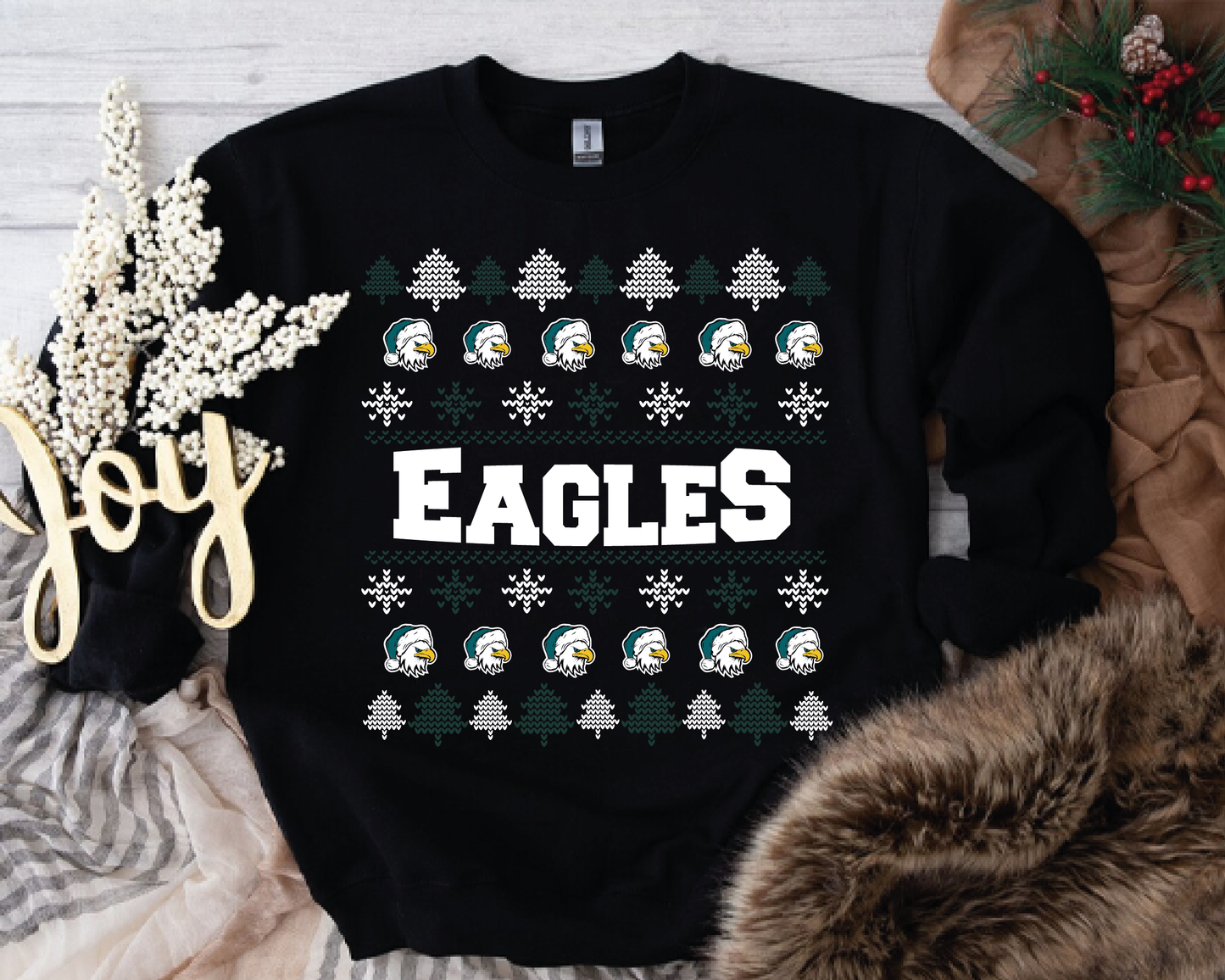 Philly Flyers on the Field Christmas | PNG Only Digital File | Eagles Ugly Sweater Style Football | Eagles Clipart |