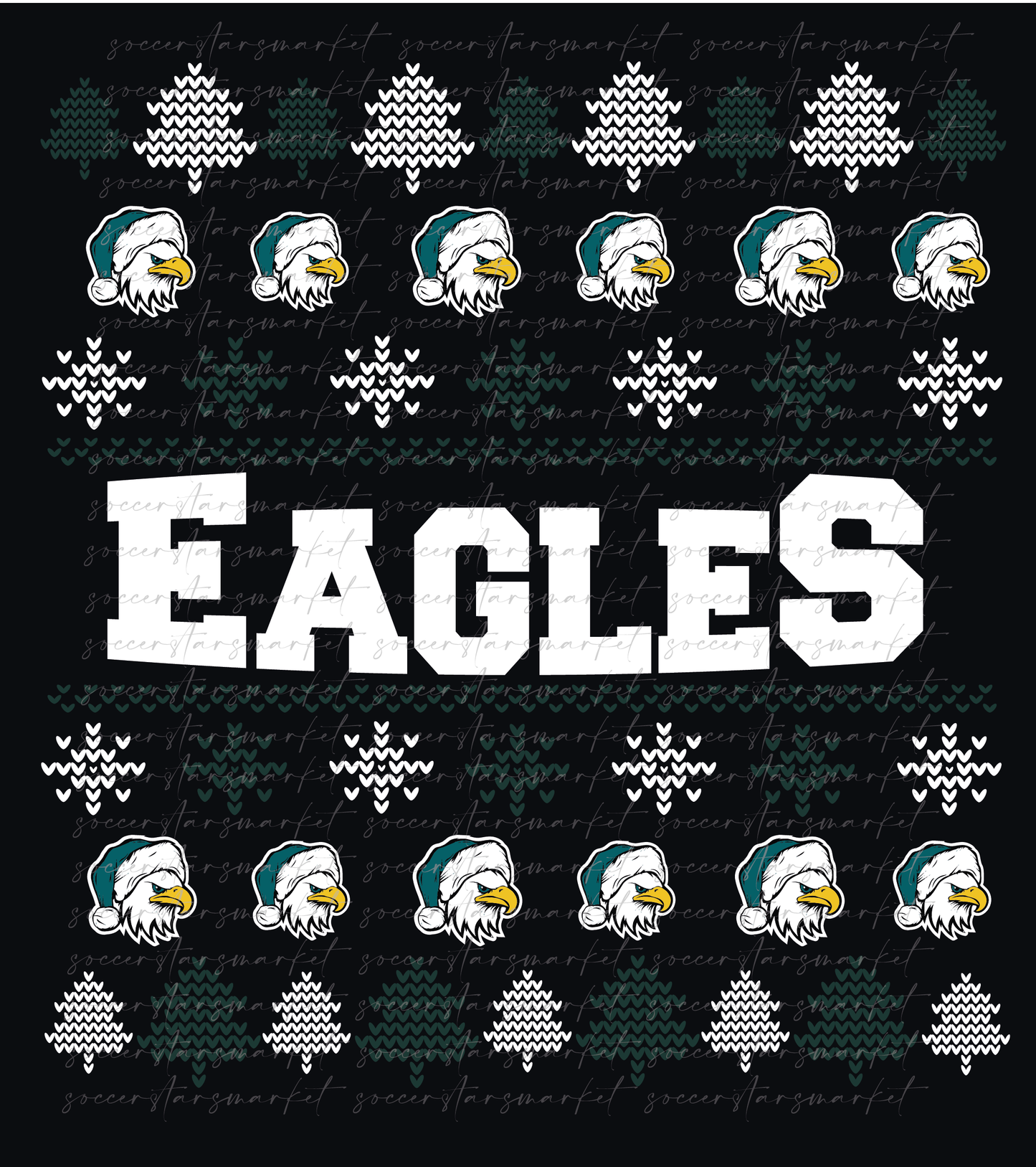 Philly Flyers on the Field Christmas | PNG Only Digital File | Eagles Ugly Sweater Style Football | Eagles Clipart |