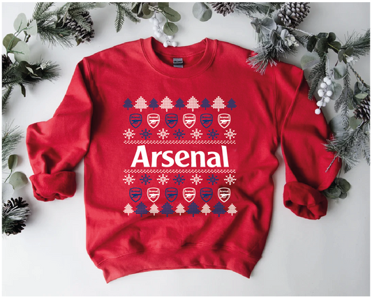 Arsenal Christmas Jumper | PNG Only Digital File | Arsenal Ugly Sweater Style Football | Arsenal Clipart | Arsenal png