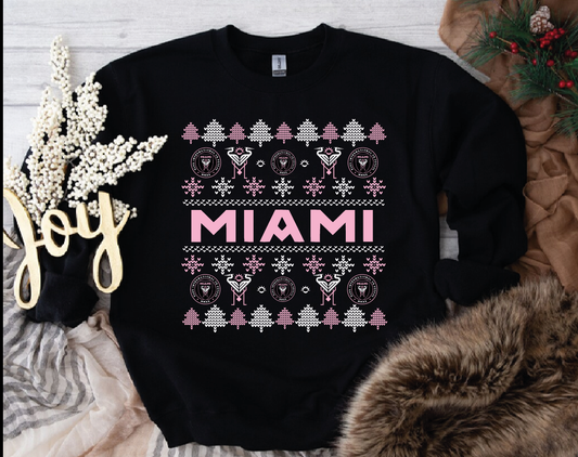 Inter Miami MLS Christmas | PNG Only Digital File | Ugly Sweater Style Soccer | Miami Clipart | Inter Miami digital png