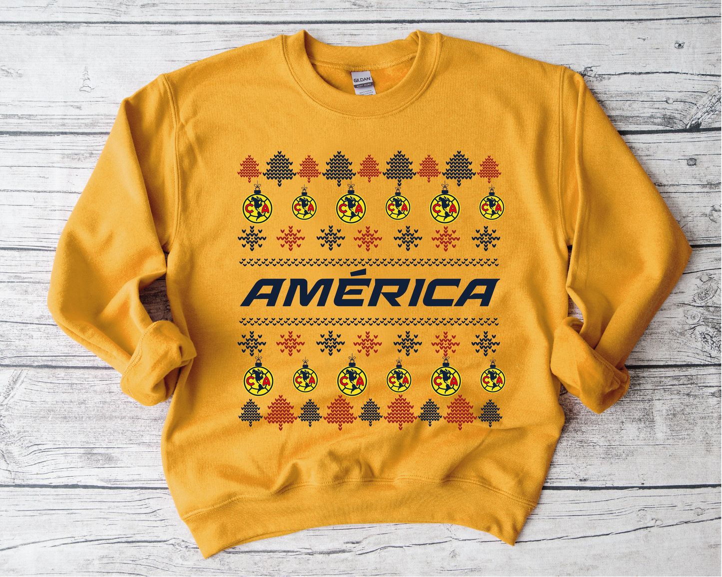 Club América Christmas | PNG Only Digital File | America Ugly Sweater Style Football | America Clipart | Club america Liga MX Diseño navidad suerter feo