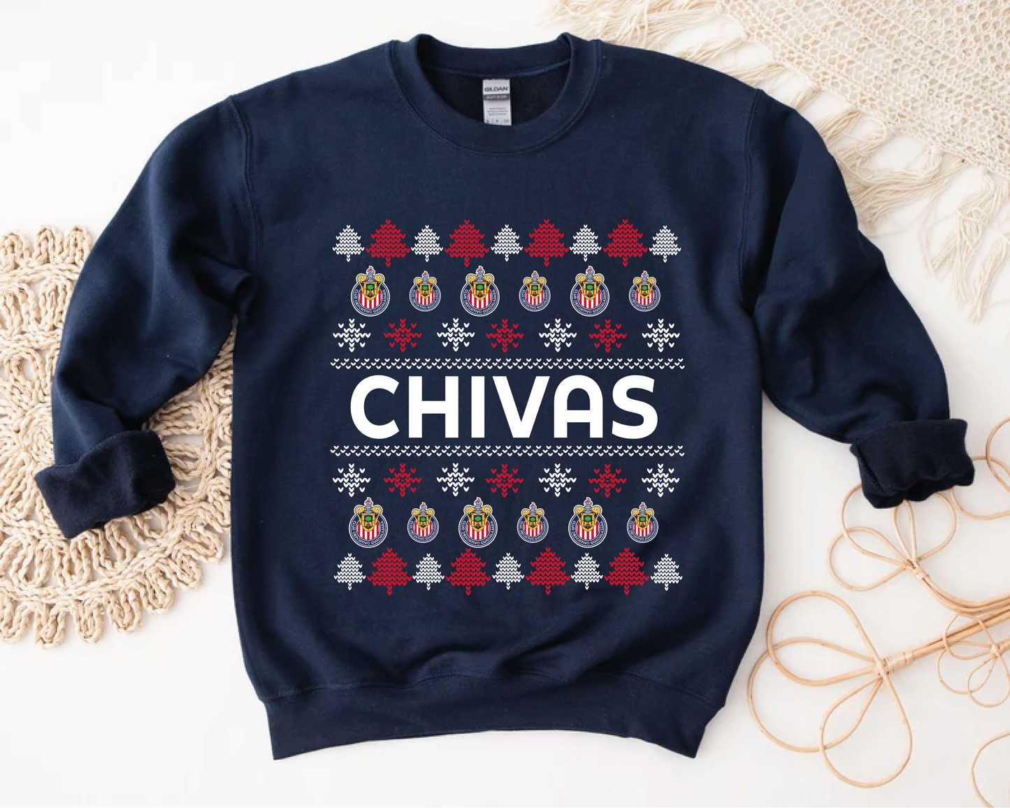 Chivas Christmas | PNG Only Digital File | Chivas Ugly Sweater Style Football | Chivas Clipart | Chivas de Guadalajara Liga MX Diseño navidad suerter feo