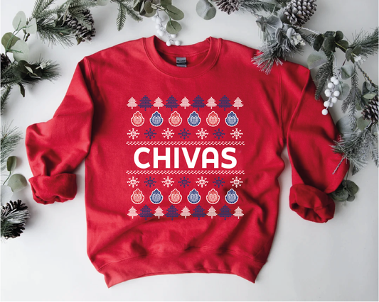 Chivas Christmas | PNG Only Digital File | Chivas Ugly Sweater Style Football | Chivas Clipart | Chivas de Guadalajara Liga MX Diseño navidad suerter feo