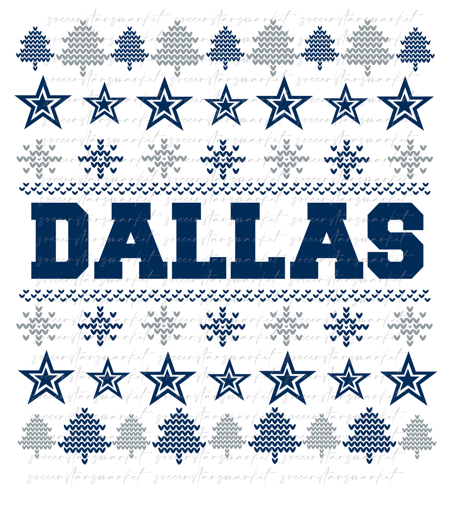 Dallas Football Legends Christmas | PNG Only Digital File | Dallas Ugly Sweater Style Football | Dallas Clipart | Dallas Football Legends PNG | Dallas Football Legends Christmas