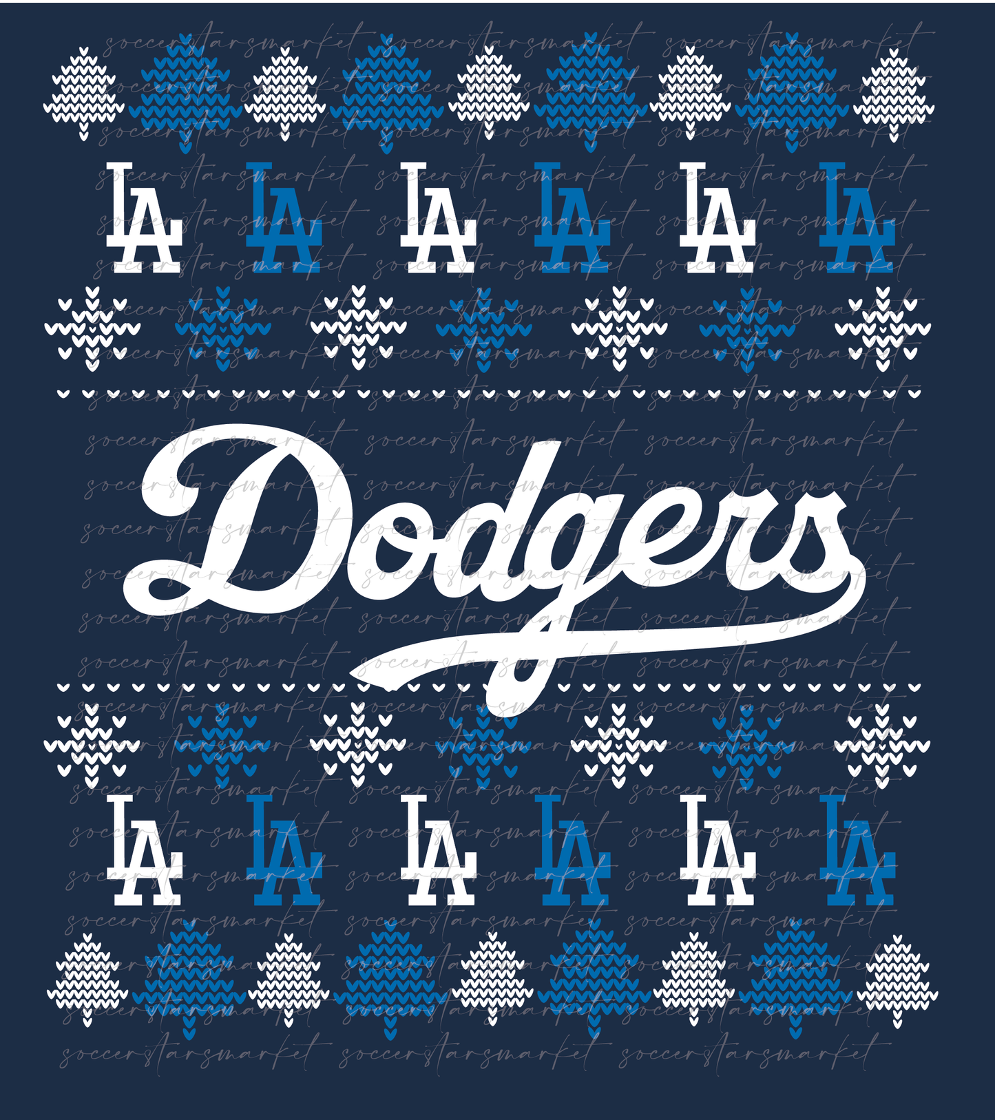 Los Angeles Baseball Team Christmas | PNG Only Digital File | LA Ugly Sweater Style MLB | Dodgers Clipart | MLB Christmas | Los Angeles baseball