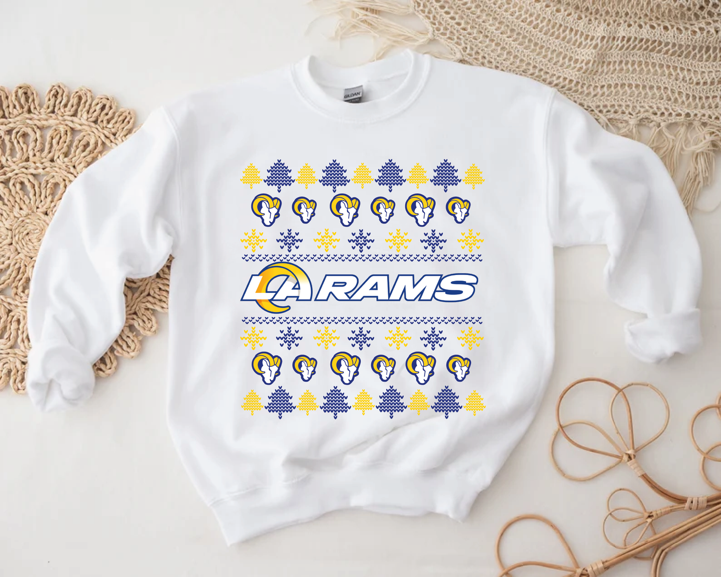 Los Angeles Football Team Christmas | PNG Only Digital File | Los Angeles Ugly Sweater Style Football | Rams Clipart |