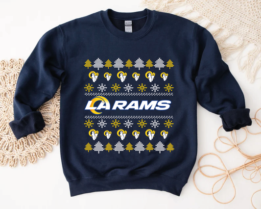 Los Angeles Football Team Christmas | PNG Only Digital File | Los Angeles Ugly Sweater Style Football | Rams Clipart |