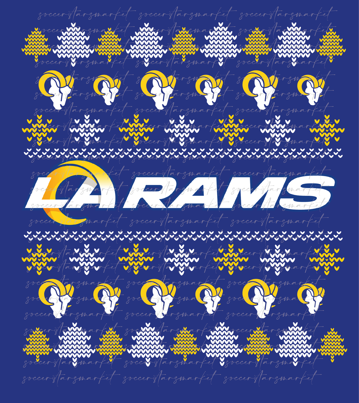 Los Angeles Football Team Christmas | PNG Only Digital File | Los Angeles Ugly Sweater Style Football | Rams Clipart |